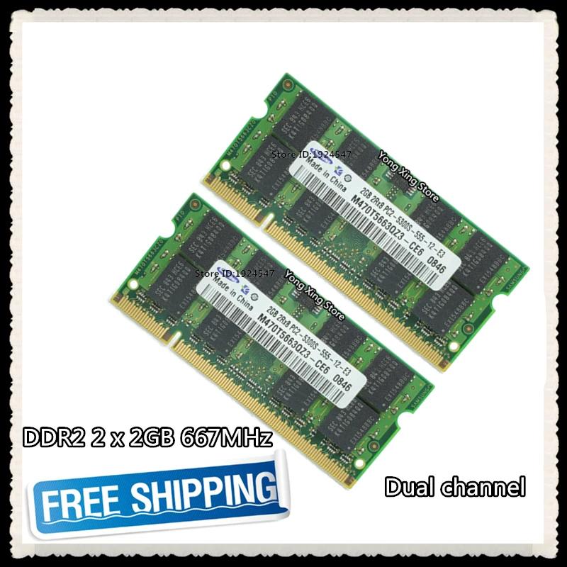  ä Ʈ ޸,  DDR2, 2x2GB, 4GB, 667MHz PC2-5300S, Ddr 2 2G, 4G, SODIMM